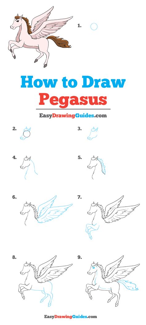 How to Draw Pegasus Really Easy Drawing Tutorial