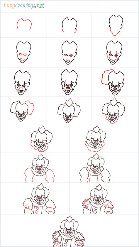 How to Draw Pennywise Really Easy Drawing Tutorial
