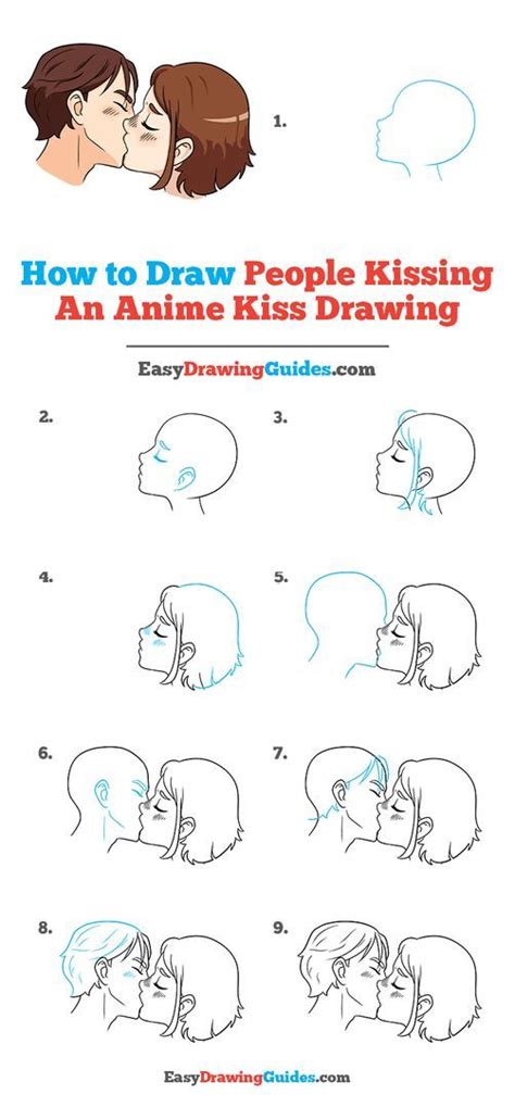 How to Draw People Kissing Step by Step Easy for Beginners/Kids ...