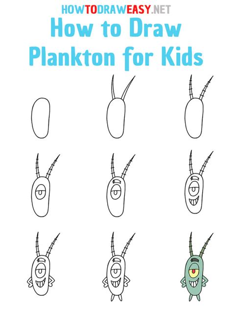 How to Draw Plankton Easy Drawing Tutorial For Kids