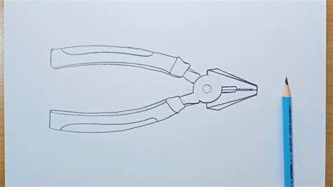 How to Draw Plier (Tools) Step by Step