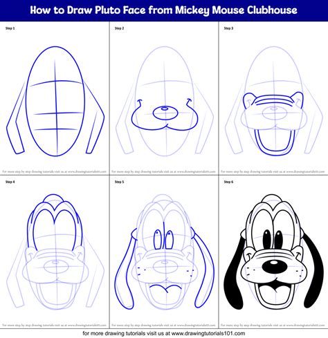 How to Draw Pluto from Mickey Mouse