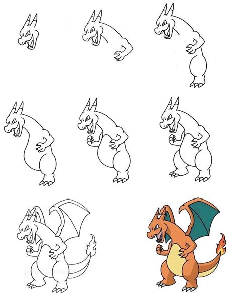 How to Draw Pokémon: Charizard Step-by-Step Sketch, Ink, and …