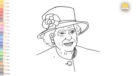 How to Draw Queen Elizabeth - Easy Drawing Art