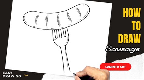 How to Draw SAUSAGE BUN with colour pencil! VERY EASY!!! YouTube