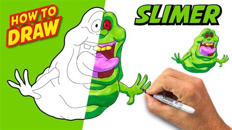 How to Draw SLIMER Easy Steps Beginner Ghostbusters YouTube
