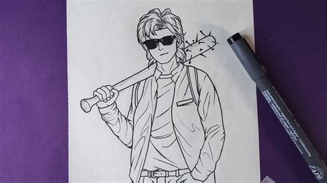 How to Draw STEVE HARRINGTON Stranger Things 4 Step by Step YouTube