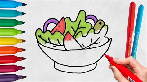 How to Draw Salad in a Few Easy Steps Drawing Tutorial for Beginner