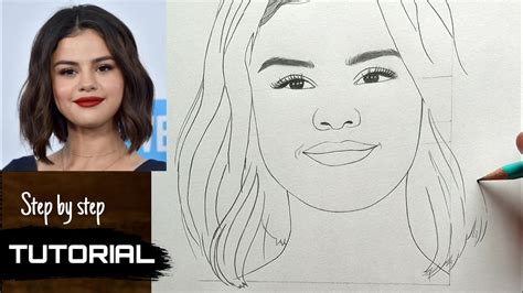 How to Draw Selena Gomez Easy Art Tutorial YouTube