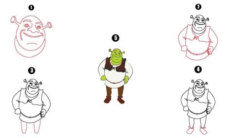 How to Draw Shrek from Shrek with Easy Step by Step Drawing Tutorial