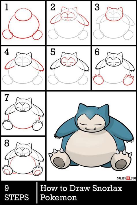 How to Draw Snorlax Easy Drawing Tutorial For Kids