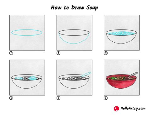 How to Draw Soup HelloArtsy