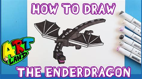 How to Draw THE ENDERDRAGON!!! YouTube