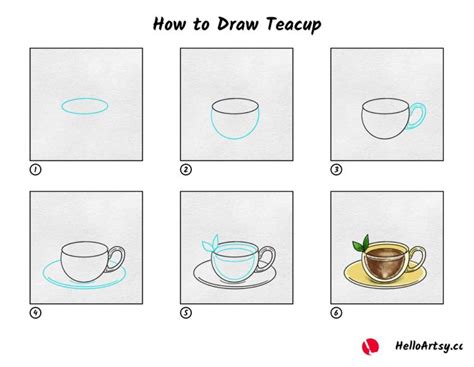 How to Draw Teacup HelloArtsy