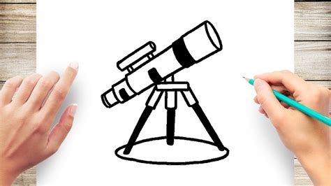 How to Draw Telescope Step by Step YouTube
