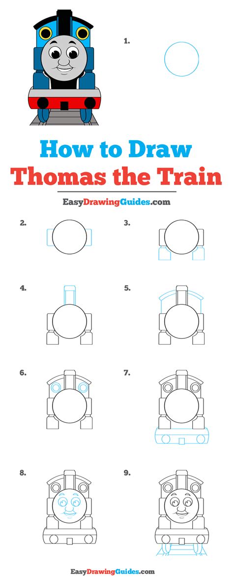 How to Draw Thomas the Train Really Easy Drawing Tutorial