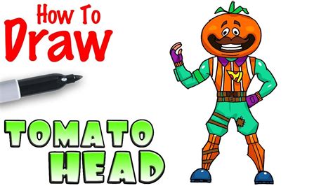 How to Draw Tomato Head from Fortnite Really Easy Drawing Tutorial