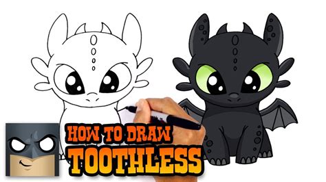 How to Draw Toothless How to Train Your Dragon YouTube