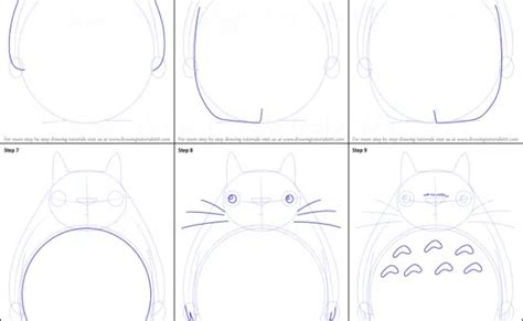 How to Draw Totoro from My Neighbor Totoro Easy Step by Step Drawing