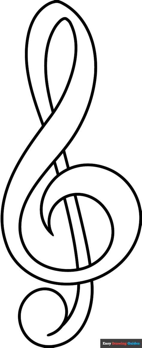 How to Draw Treble Clef Drawing