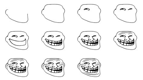 How to Draw Trollface with Easy Step by Step Drawing Tutorial How to