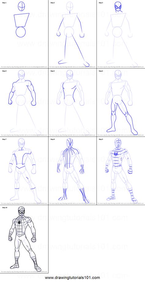 How to Draw Ultimate SpiderMan Printable Drawing Sheet by