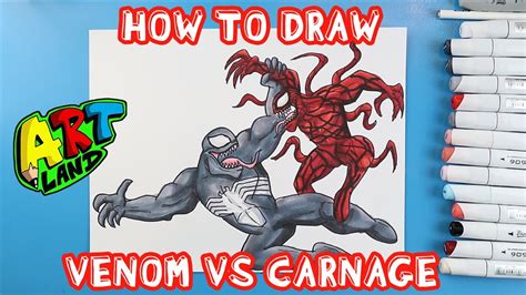 How to Draw VENOM VS CARNAGE!!! YouTube