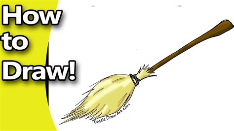How to Draw WITCH BROOM STICK Step by Step YouTube