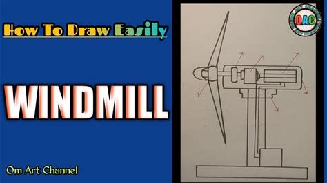 How to Draw Windmill Step by Step YouTube