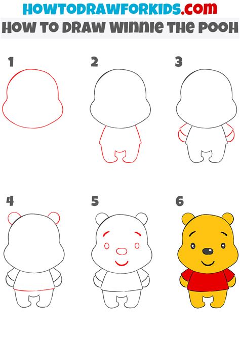 How to Draw Winnie the Pooh Step by Step for Beginners YouTube