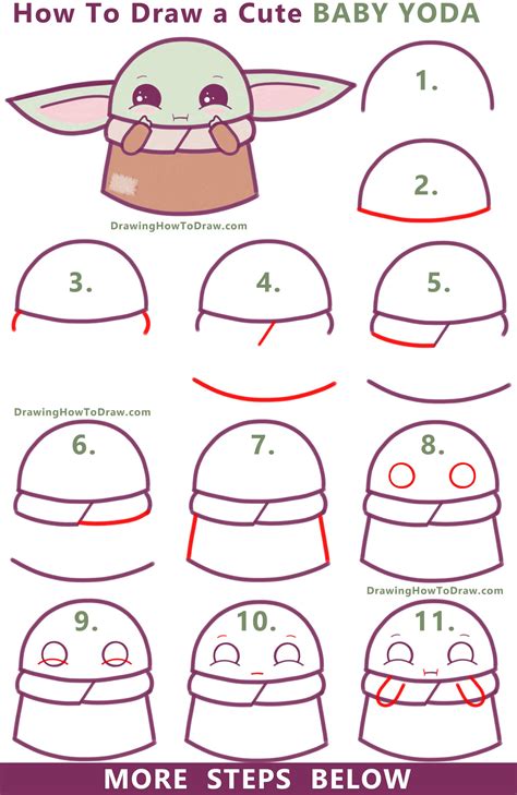 How to Draw Yoda Step by Step