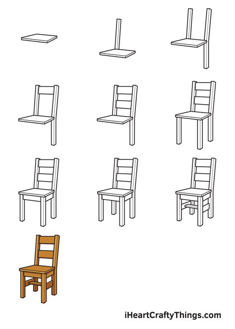 How to Draw a 3D Chair Step by Step Drawing Tutorial 3D Drawing