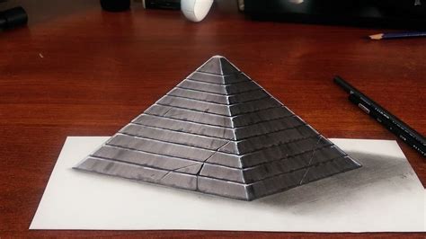 How to Draw a 3D Pyramid Easy 3D Art with Markers and Pencils YouTube