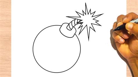 How to Draw a BOMB easy Drawing Step by Step YouTube