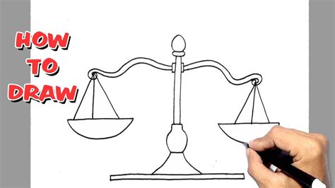 How to Draw a Balance Scale Step by Step YouTube