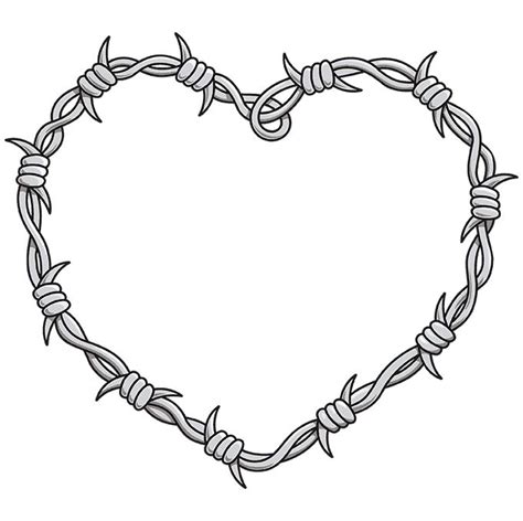 How to Draw a Barbed Wire Heart Really Easy Drawing Tutorial