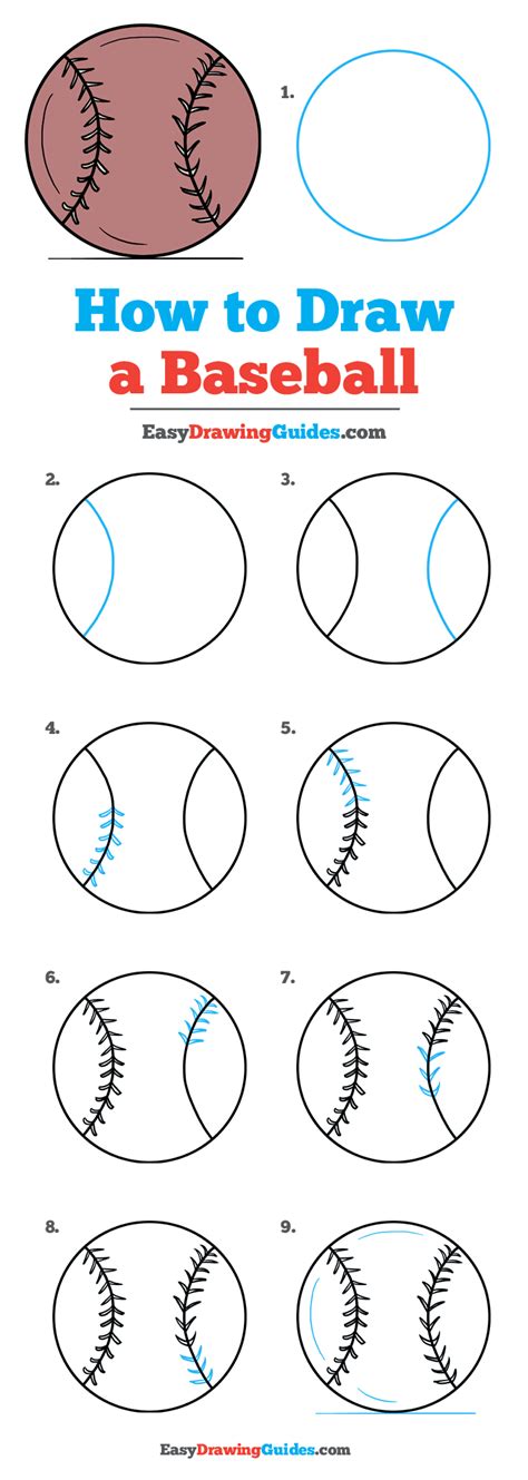 How to Draw a Baseball Step by Step Foster
