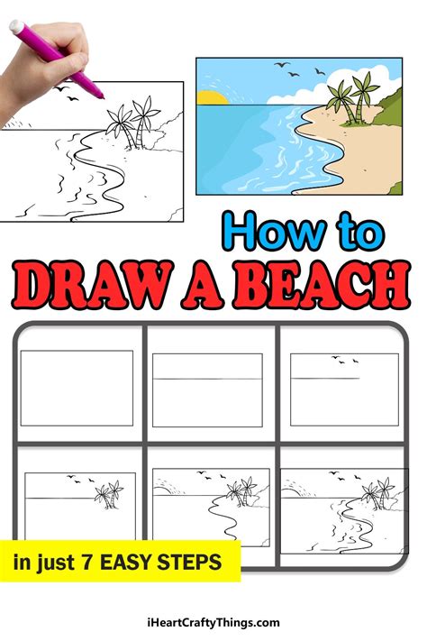 How to Draw a Beach Scene Step by Step Alvarez Judden