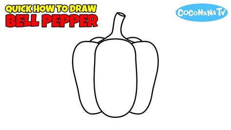 How to Draw a Bell Pepper How to Draw Easy