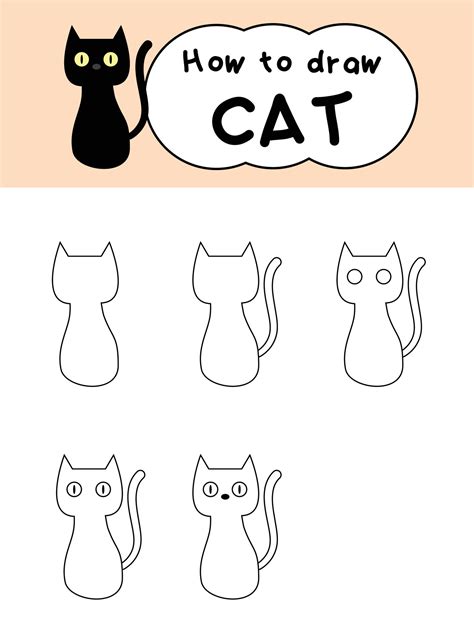 How to Draw a Black Cat for Kids How to Draw Easy
