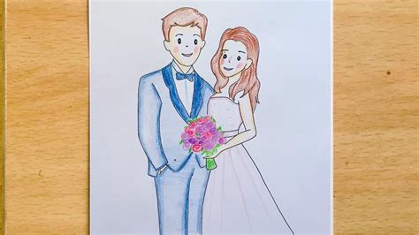 How to Draw a Bride and Groom