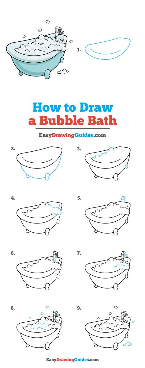 How to Draw a Bubble Bath Really Easy Drawing Tutorial