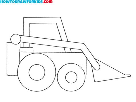 How to Draw a Bulldozer Easy Drawing Tutorial For Kids