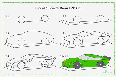 How to Draw a CAR 3D Car Drawing How to draw a car step by step