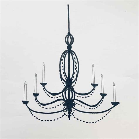 How to Draw a Chandelier With Candles
