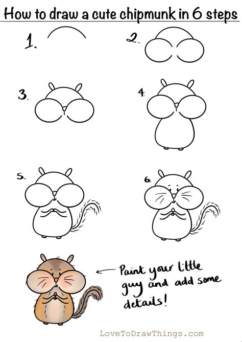 How to Draw a Chipmunk