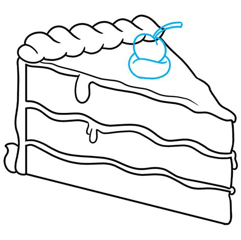 How to Draw a Chocolate Cake Really Easy Drawing Tutorial Cake