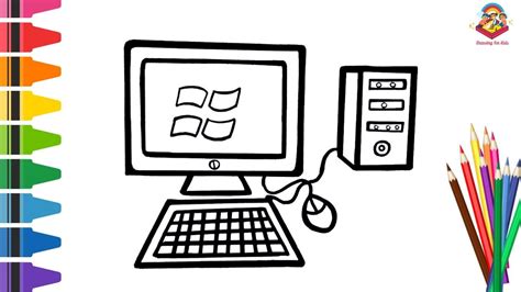 How to Draw a Computer for Kids How to Draw Easy