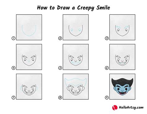 How to Draw a Creepy Smile HelloArtsy