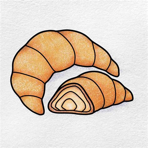 How to Draw a Croissant HelloArtsy